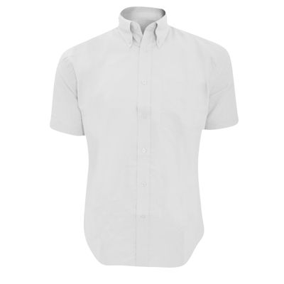 Kustom Kit Mens Workwear Oxford Short Sleeve Shirt (17.5inch) (White)