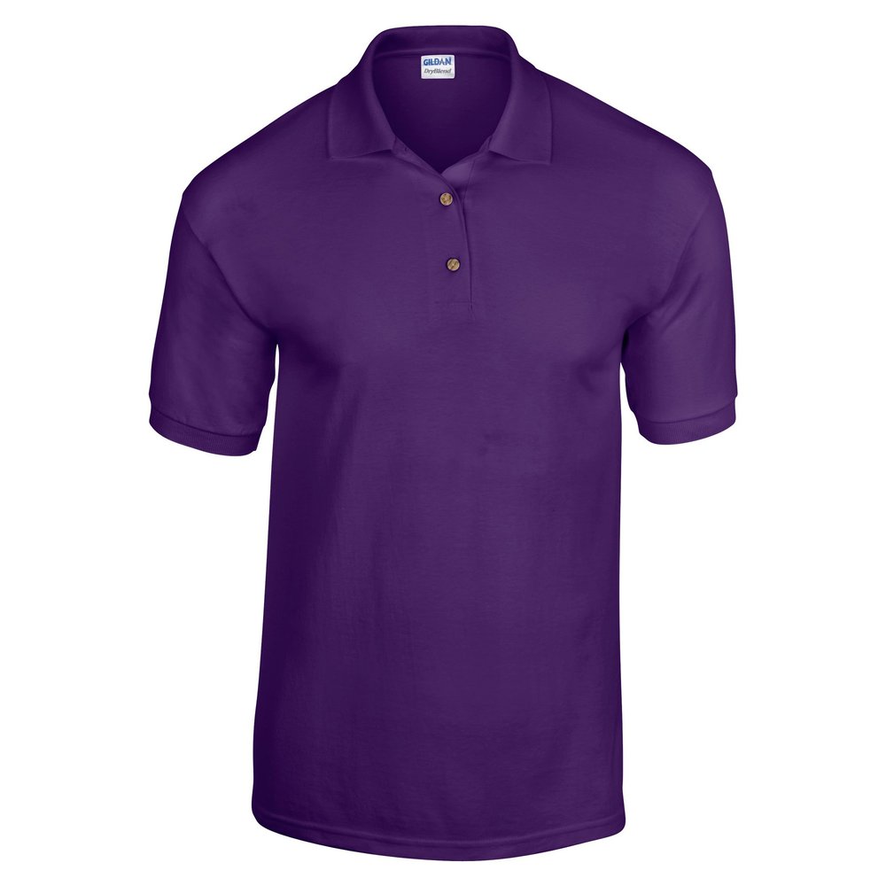 Gildan Adult DryBlend Jersey Short Sleeve Polo Shirt (L) (Purple)