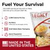 Legacy Food Storage 60 Serving Emergency Food Supply Bucket, 12 Entrees, 23,400 Total Calories, Shelf Stable Lunch & Dinner, Freeze Dried Survival Meals for MRE Camping, Hiking, Prepping view 3