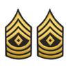 ASU Gold and Blue 1SG First Sergeant Sew On Army Rank Small - Pair view 1