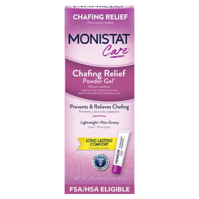 Monistat Chafing Relief Powder Gel, Long-Lasting Anti-Chafing Protection for Bikini Area, Thighs and Bra Lines, 1.5 Oz