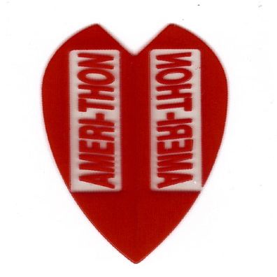 25 Sets #3012 AmeriThon Red/Clear Dart Flights
