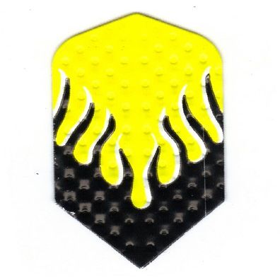 25 Sets #3075 AmeriThon Black/Yellow Embossed Dart Flights