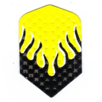 25 Sets #3075 AmeriThon Black/Yellow Embossed Dart Flights