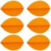 Fit Flight Cosmo Darts 6 Pack Pear Dart Flight (Orange)