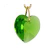 CERCEAU VALENTINE Gold Plated Fern Green Heart Crystal Clip On Earrings view 2