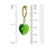 CERCEAU VALENTINE Gold Plated Fern Green Heart Crystal Clip On Earrings view 3