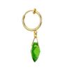 CERCEAU VALENTINE Gold Plated Fern Green Heart Crystal Clip On Earrings view 4