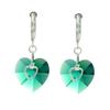 CERCEAU PASSIONATE Silver Plated bright green Crystal Clip On Earrings view 1