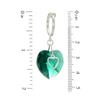 CERCEAU PASSIONATE Silver Plated bright green Crystal Clip On Earrings view 3