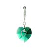CERCEAU PASSIONATE Silver Plated bright green Crystal Clip On Earrings view 4
