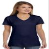 Hanes Women's Nano- V-Neck T-Shirt Navy Small view 1