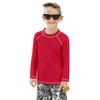 City Threads Boys Rashguard Swim Shirt UPF 50+ Soft Comfortable Durable Sun Protection Made in USA, Red, 18-24 Months view 1