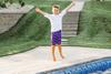 Little Boys' and Girls' Solid Rashguard Swimming Tee Shirt Rash Guard SPF UPF Sun Protection for Summer Beach Pool and Play, S/S Red, 2T view 3