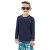City Threads Boys Rashguard Swim Shirt UPF 50+ Soft Comfortable Durable Sun Protection Made in USA, Navy, 9-12 Months