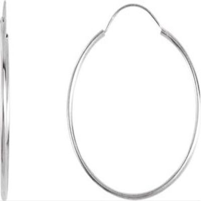 30mm Sterling Silver Hoop Earrings