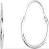 30mm Sterling Silver Hoop Earrings view 2