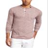 LRG Teen-boysmen's Longleaf Long Sleeve Henley, Maroon, Medium view 1