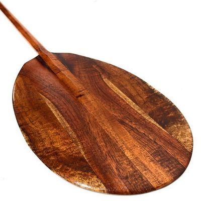 Tikimaster Premium Burl Curls Hawaiian Koa Paddle 60 in - Made in Hawaii | #koa3507