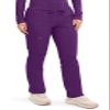 Cherokee Scrubs for Women Mid Rise Tapered Leg Drawstring Pant with 5 Pockets, Cargo Bottom with 2 Way Stretch Fabric - WW105T, S Tall, Eggplant view 4