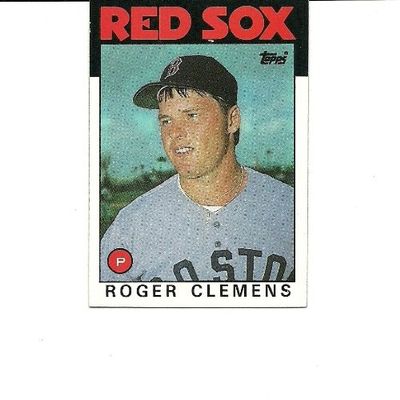1986 Topps Roger Clemens BOSTON RED SOX Baseball Card #661
