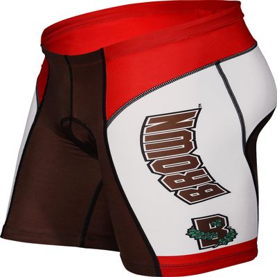 Adrenaline Promotions NCAA Brown Men's Cycling Shorts, White, Small