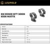 Lepuold Ringmounts - Ruger, 30mm High with a Matte Finish view 3