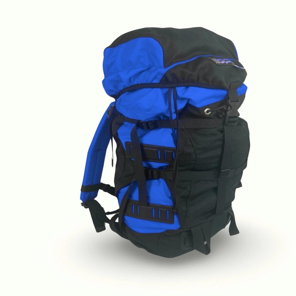Tough Traveler High Exposure Hiking Backpack- Made in USA - Royal/Black