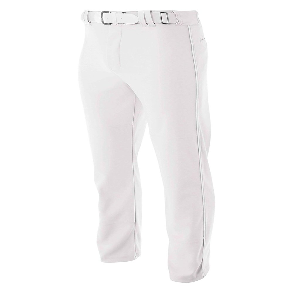 A4 Mens Pro-Style Open Bottom Baseball Pant, 2XL, White
