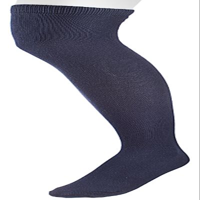 Boys Classical Flat Over the Knee Extra Soft Cotton Knit Dress Socks - Navy (Size 7-8)