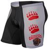 Adrenaline Promotions NCAA Montana Grizzlies Men's Cycling Shorts, White, Medium