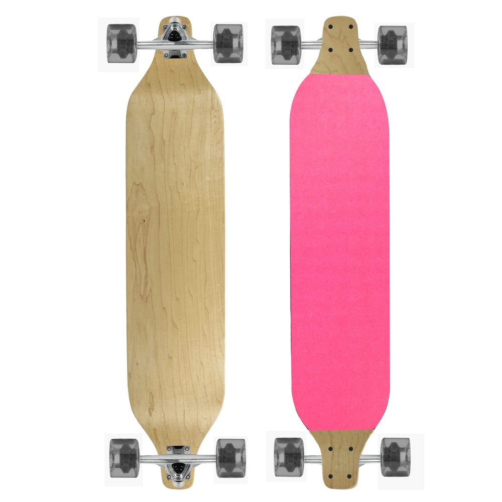 TGM Skateboards Drop Down Longboard Pink with 76mm Wheels and 180mm Trucks
