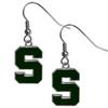 NCAA Siskiyou Sports Womens Michigan State Spartans Dangle Earrings One Size Team Color view 1
