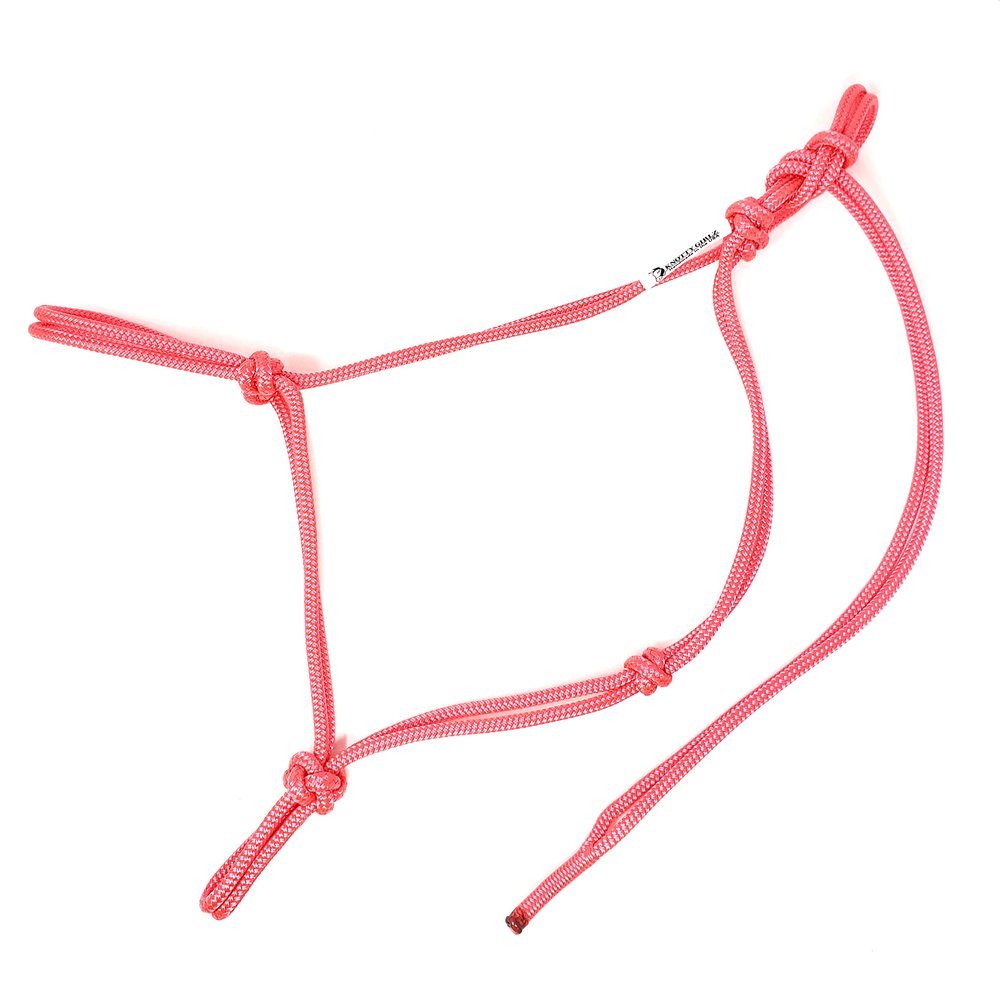 Knotty Girlz 2 Knot Rope Horse Halter (Pink, Standard)