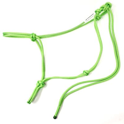 Knotty Girlz 2 Knot Rope Horse Halter (Neon Green, Yearling)