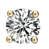 14 Karat Gold Plated Cubic Zirconia Stud Earrings.1.00 Carat Total Weight Half a Carat Each Stone. view 3