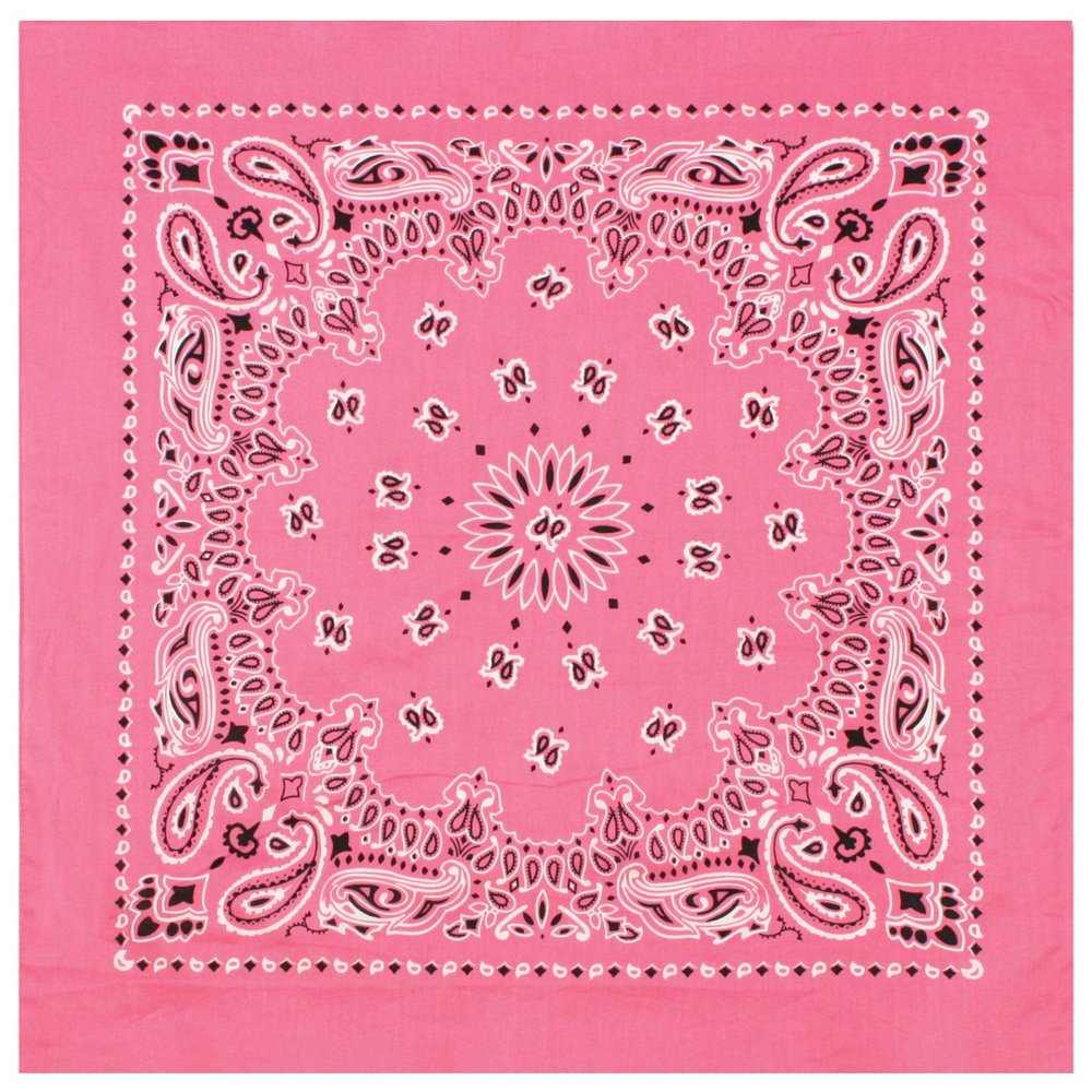 Rothco Trainmen Paisley Bandana - Versatile Square Cloth for Every Occasion  22 inch x 22 inch - Pink