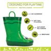 Western Chief Boys Waterproof Printed Rain Boot with Easy Pull on Handles - Fritz the Frog, 6 M US Toddler view 3