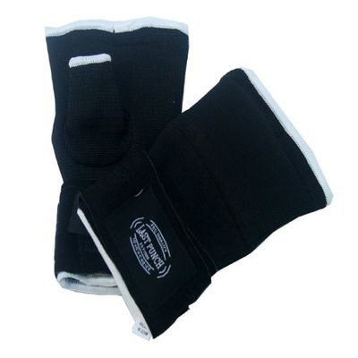 MMA Black Color Training Gloves Wrist Strap (XL)