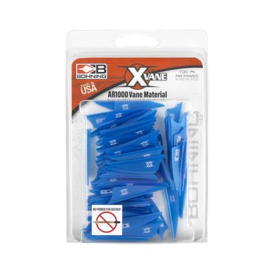 Bohning 1.5-Inch Shield Cut X-Vanes (100-Pack), Satin Blue