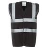 Yoko Unisex Premium Hi-Vis Waistcoat Vest/Jacket (XL) (Black) view 1