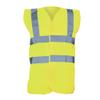 Yoko Unisex Premium Hi-Vis Waistcoat Vest/Jacket (S) (Hi-Vis Yellow) view 1