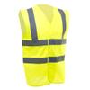 Yoko Unisex Premium Hi-Vis Waistcoat Vest/Jacket (S) (Hi-Vis Yellow) view 2