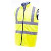 Yoko Mens Workwear Hi-Vis Reversible Fleece Vest/Jacket (S) (Hi Vis Orange) view 2