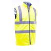 Yoko Mens Workwear Hi-Vis Reversible Fleece Vest/Jacket (S) (Hi Vis Orange) view 3