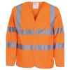 Yoko Mens Hi-Vis Long Sleeve Waistcoat / Jacket (M) (Hi Vis Orange) view 1