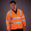 Yoko Mens Hi-Vis Long Sleeve Waistcoat / Jacket (M) (Hi Vis Orange) view 3