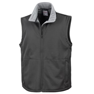Result Mens Core Soft Shell Bodywarmer Jacket (XXL) (Black)
