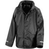 Result Core Childrens/Kids Unisex Junior Rain Suit Jacket And Trousers Set (7-8) (Black) view 3
