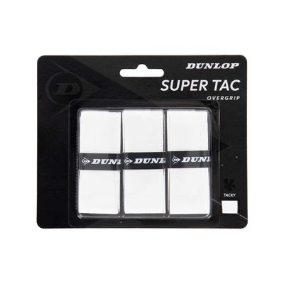 Dunlop Sports Super Tac Tennis Overgrip, 3-Pack, White